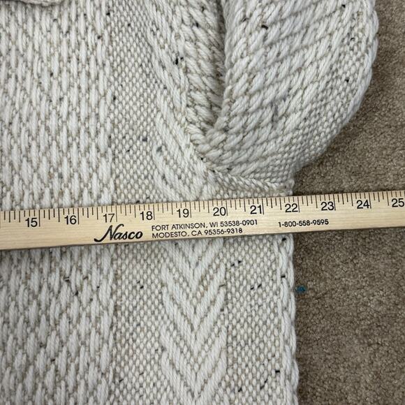 Branigan Weavers Ireland Wool Coat Aran Knit Cardigan Jacket Cream XL - Picture 8 of 11